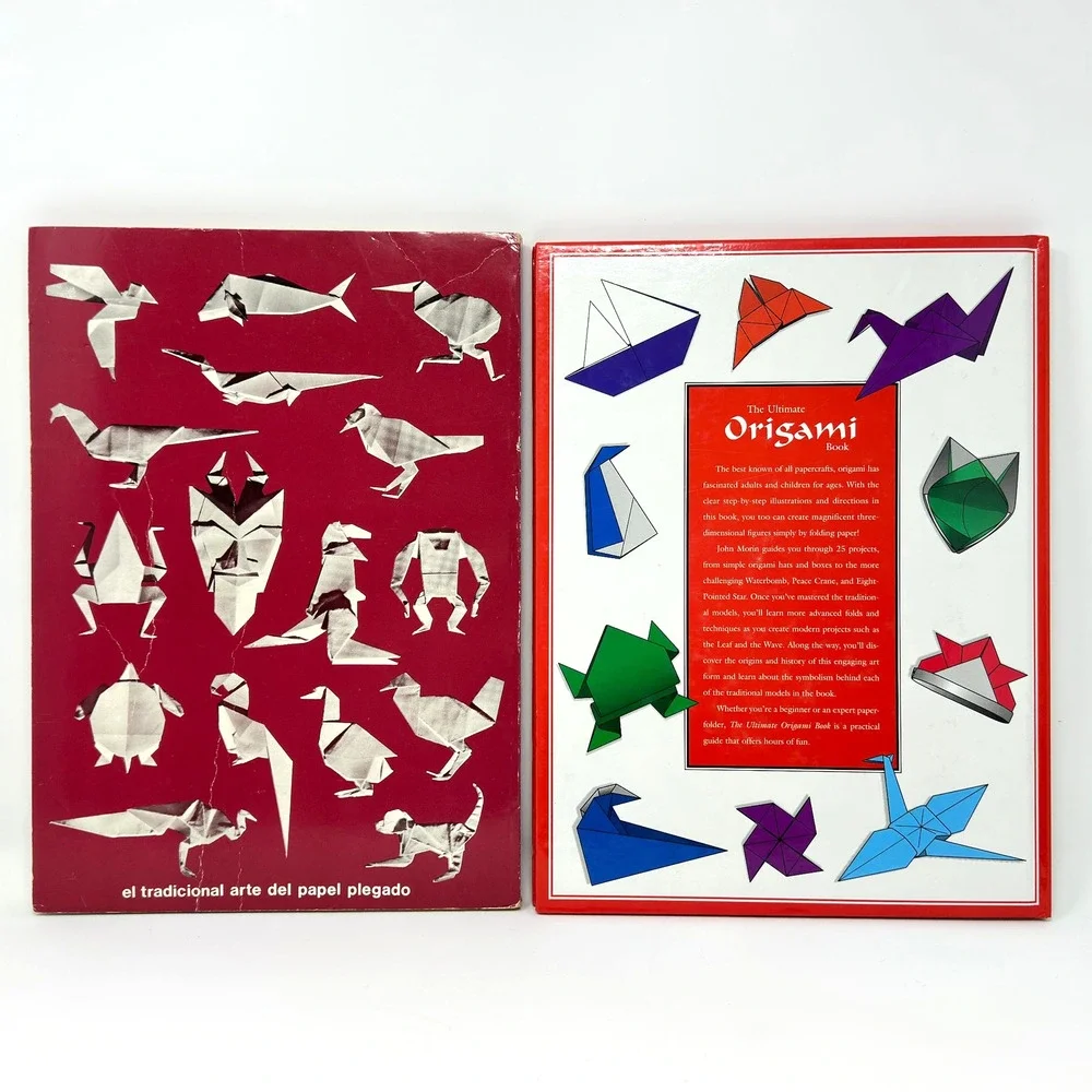 Lot of 2 VTG Origami Books Palacios Papiroigami (Spanish) Morin Ultimate Origami